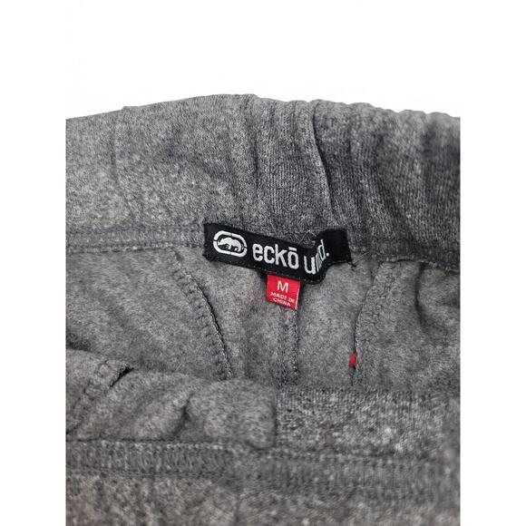 Ecko Unltd. Joggers Mens M True Red Gray Black Colorblock Graphic Sweatpants NEW - Picture 2 of 9